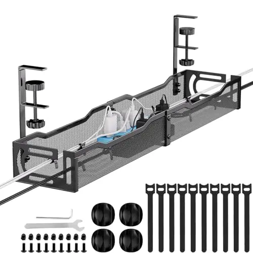 Mzmaxy under desk cable management tray