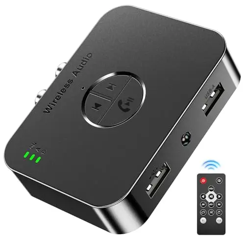 MOREGAX M2R Bluetooth receiver with dual USB ports and volume control