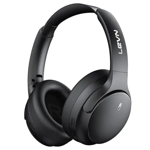 LEVN hybrid active noise cancelling over-ear headphones