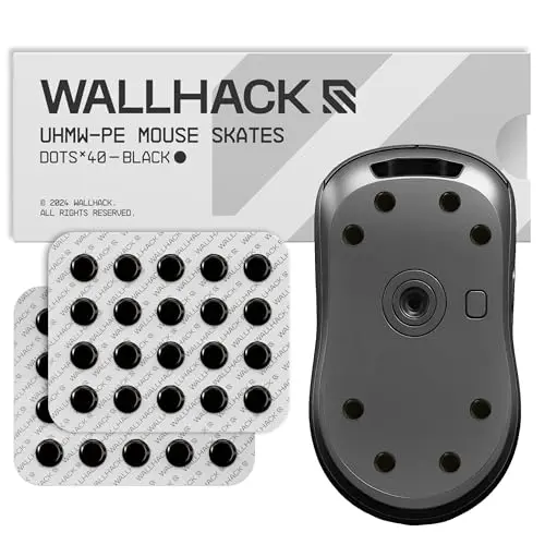 Wallhack UHMW-PE mouse skates for precision control