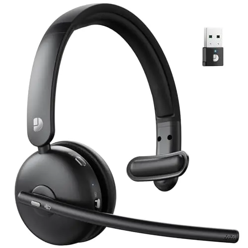 Dytole single-ear wireless headset with AI noise cancellation