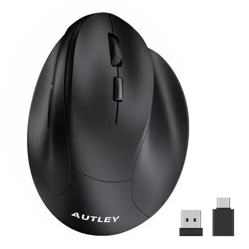 AUTLEY ergonomic mouse with pinky rest designed for large hands