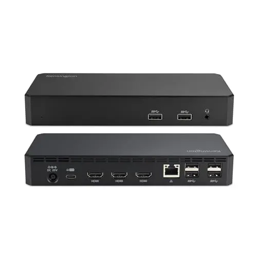 Kensington 11-in-1 USB-C docking station showing multiple ports and compact design