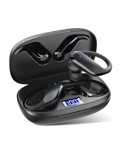 NDO wireless earbuds with secure earhooks for gym workouts