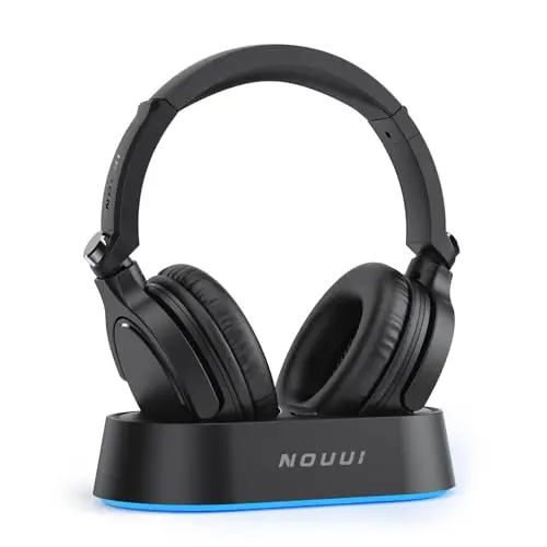 NOUUI wireless headphones for TV with HIFI stereo sound