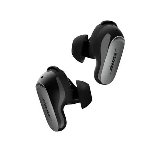 Bose QuietComfort Ultra Earbuds in black with charging case