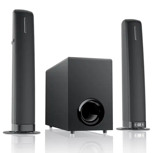 Assistrust soundbar with wired subwoofer and detachable design