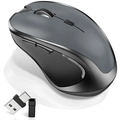 Normdecos wireless mouse with jiggler mode in gray