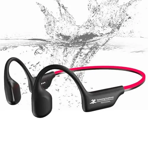 Fanisic bone conduction headphones with multicolor LED light bars for night running safety