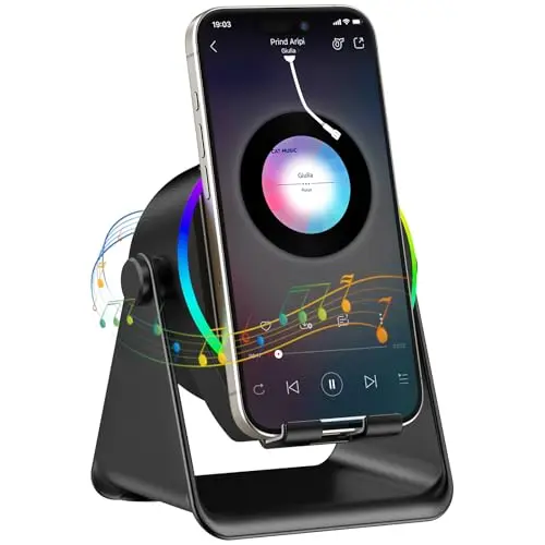 TARKARI wireless induction speaker with phone stand and LED lights