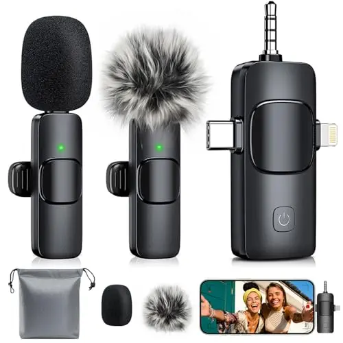 MENERESAS 3-in-1 wireless mini microphone for iPhone