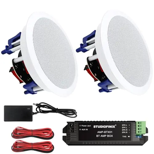 STUDIOFINIX 5.25-inch Bluetooth ceiling speakers with amplifier