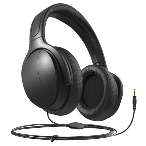 YUEBAITU over-ear headphones with long cord and volume control