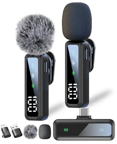BabbleCom wireless mini lavalier microphone with noise cancellation