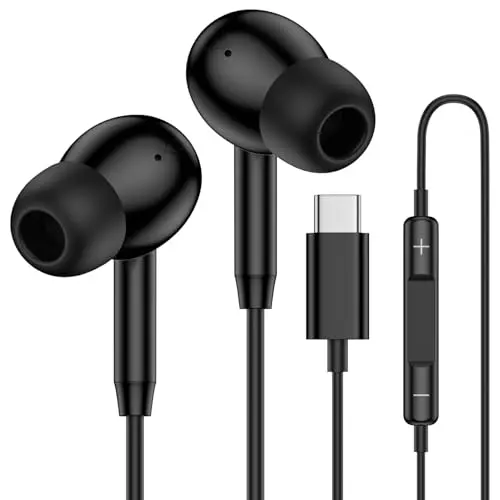 ABCPOW budget USB-C earbuds for Samsung Galaxy S24 Ultra
