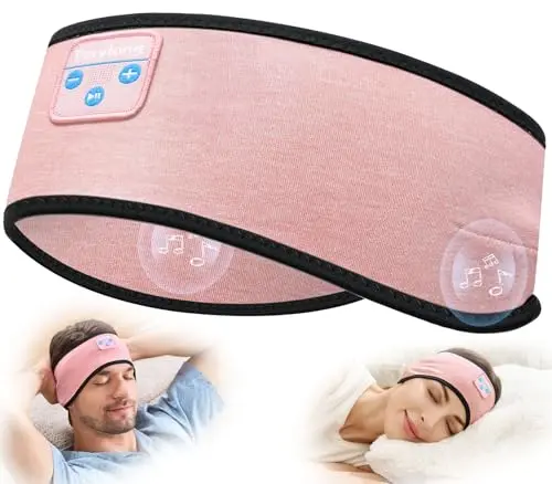 Perytong Bluetooth sleep headband headphones in pink color