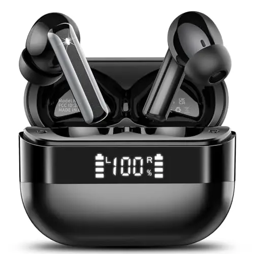 AOSRAU wireless earbuds with LED display charging case