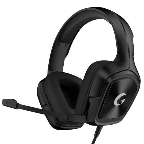 Rumoon gaming headset in black with lightweight design