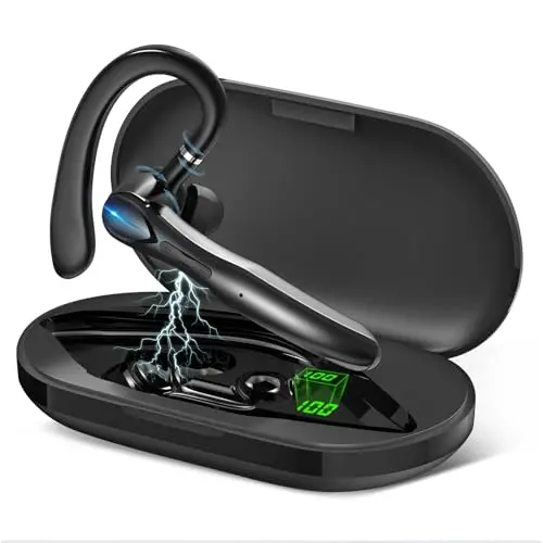 Sisism single ear Bluetooth earpiece with charging case