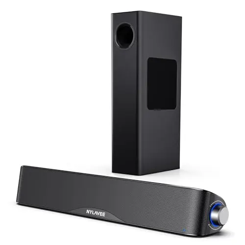 Nylavee 2.1 PC speakers with soundbar and subwoofer