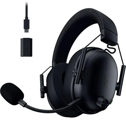 Razer BlackShark V3 Wireless gaming headset showing premium design and detachable microphone