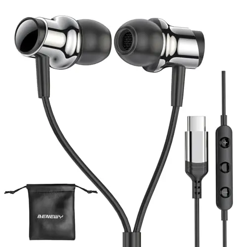 BENEWY USB-C headphones for Samsung Galaxy S24 Ultra