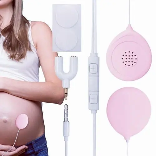 BLISSKISS baby bump headphones in pink color