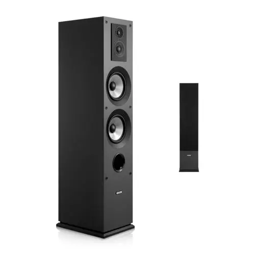 VEVOR floorstanding tower speaker with detachable grille