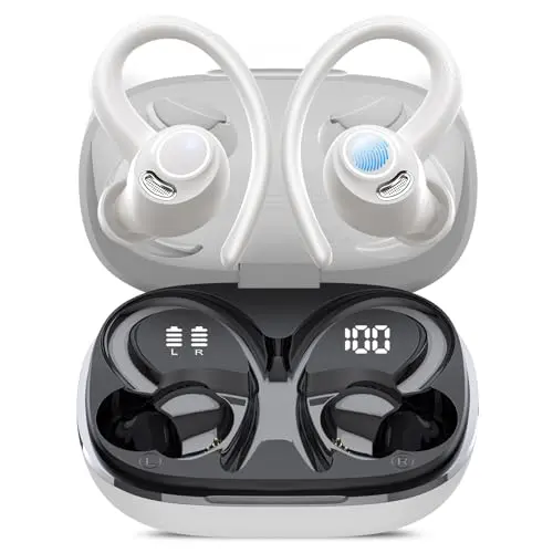 Jesebang wireless earbuds in white with ENC noise cancellation