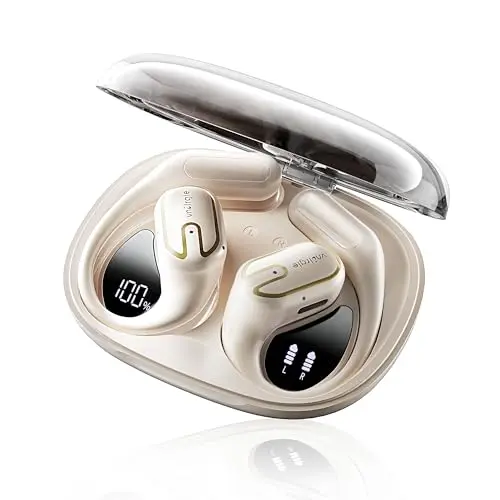 vnilrgle light skin open ear headphones with ear hooks for small ears