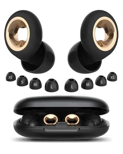 PATNRAB reusable noise cancelling ear plugs with 8 ear tips for sleeping